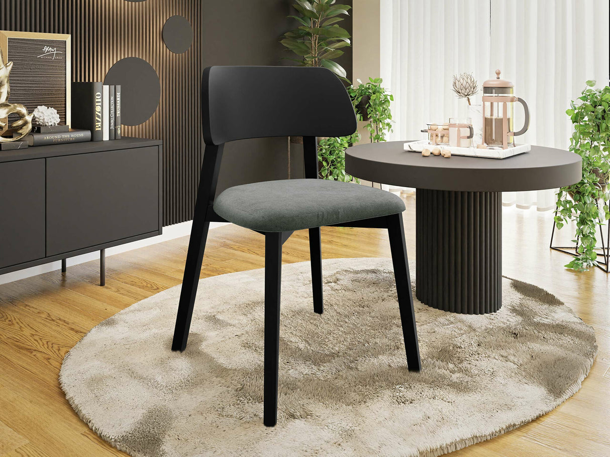 Szék Krzesło DARIO, Fa színe: Fekete, Kárpit színe: Magic Velvet 2217