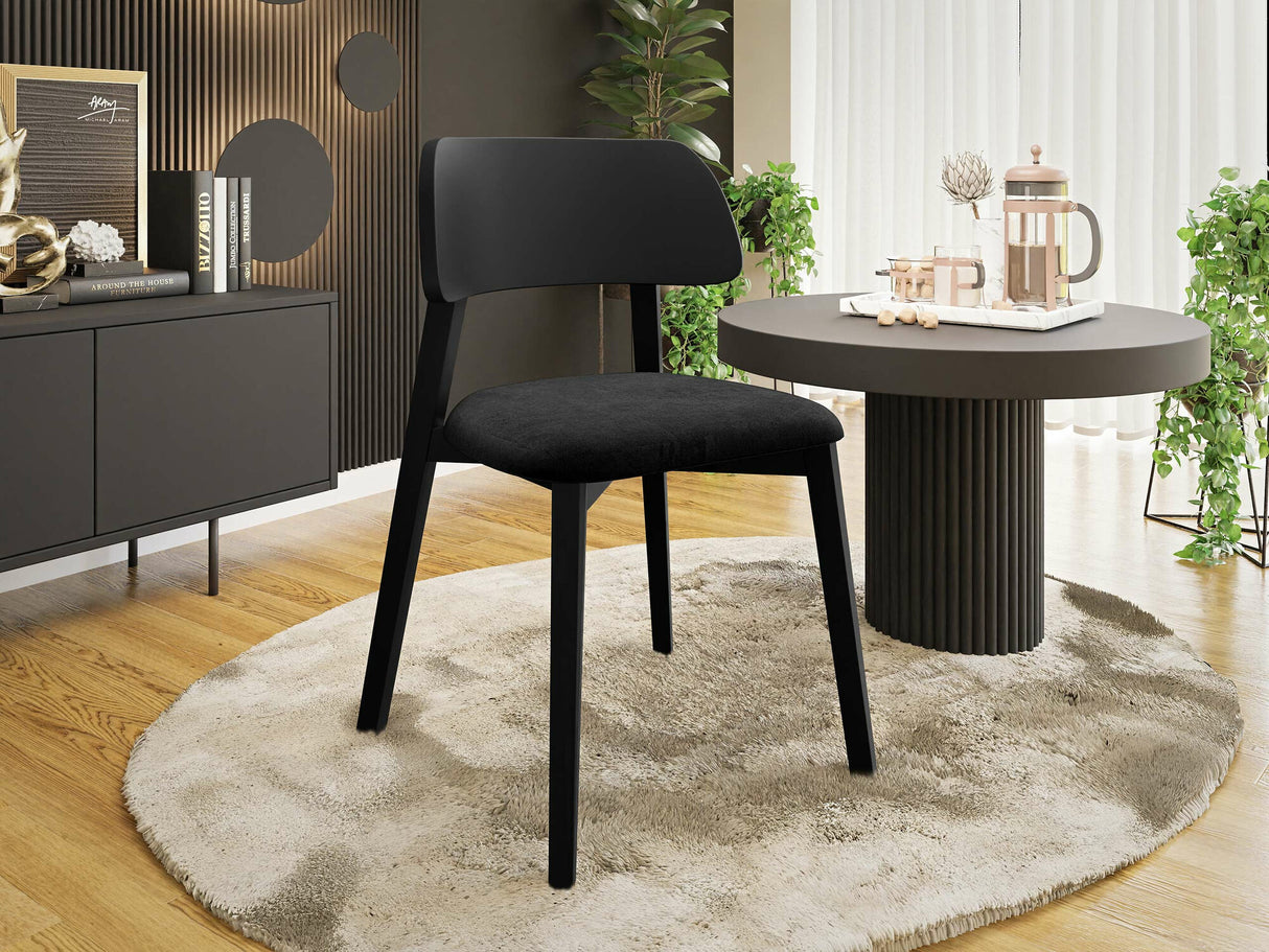 Szék Krzesło DARIO, Fa színe: Fekete, Kárpit színe: Magic Velvet 2219