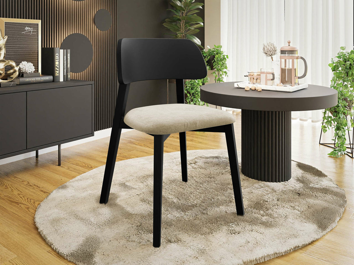 Szék Krzesło DARIO, Fa színe: Fekete, Kárpit színe: Magic Velvet 2250