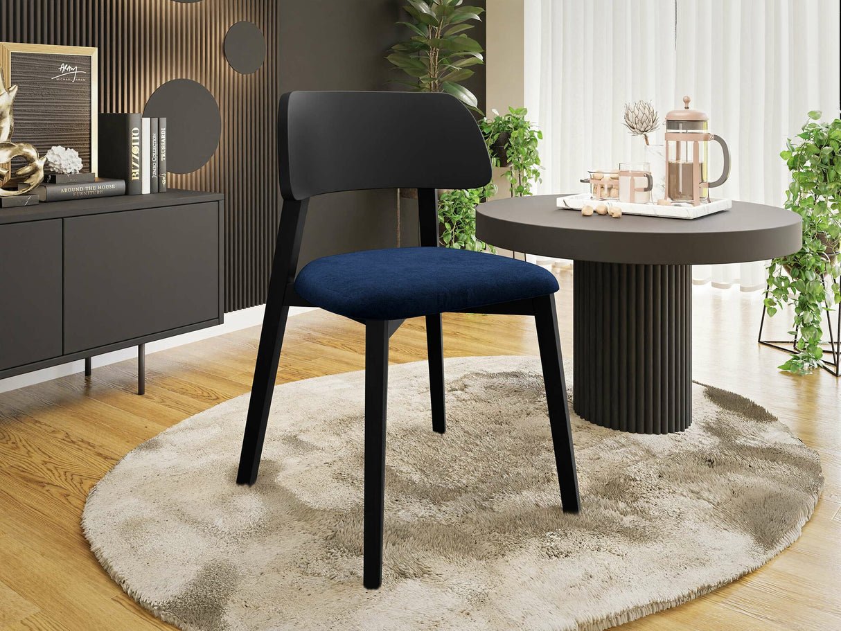 Szék Krzesło DARIO, Fa színe: Fekete, Kárpit színe: Magic Velvet 2216