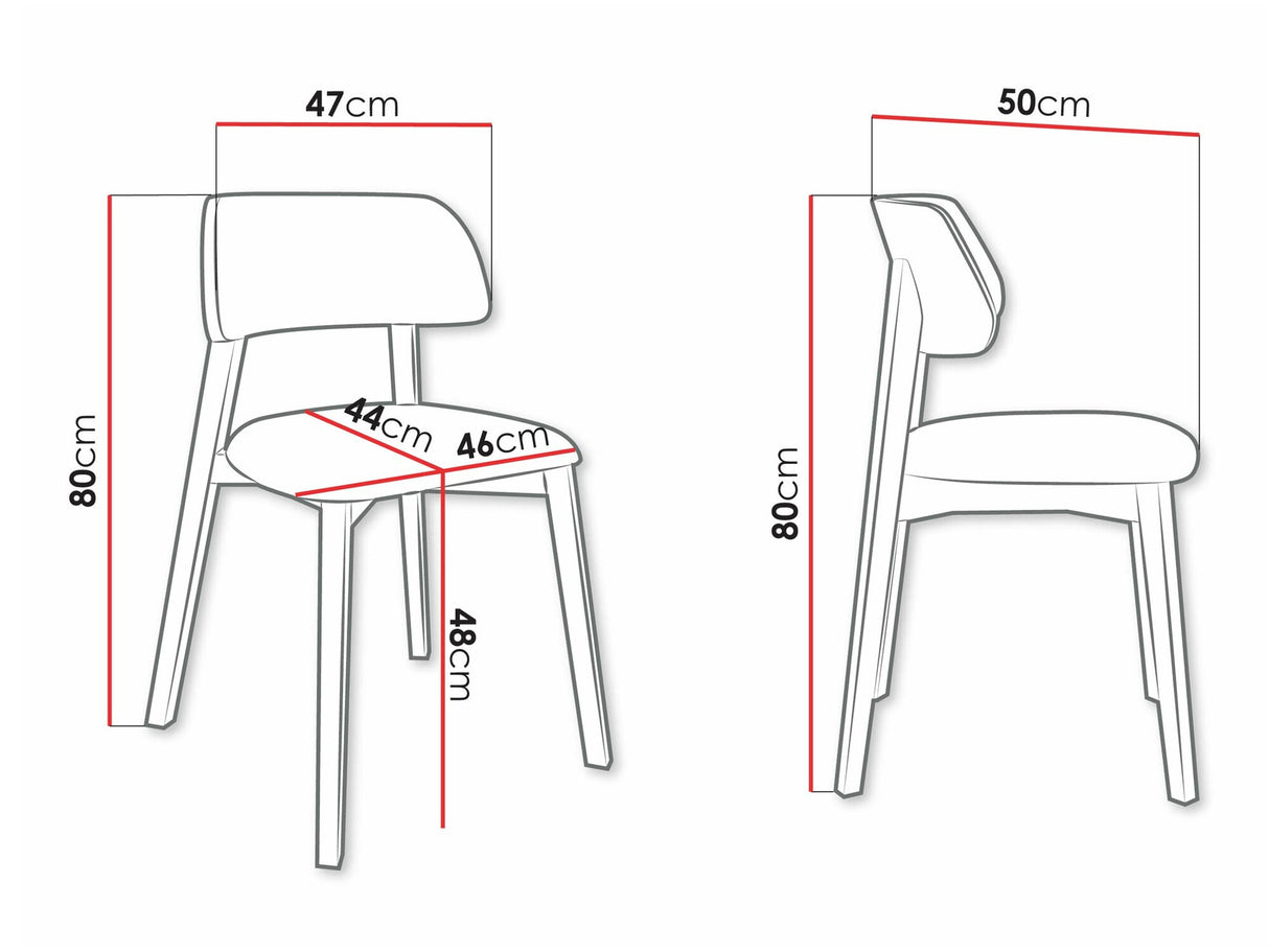 Szék Krzesło DARIO, Fa színe: Fényes fa, Kárpit színe: Magic Velvet 2216