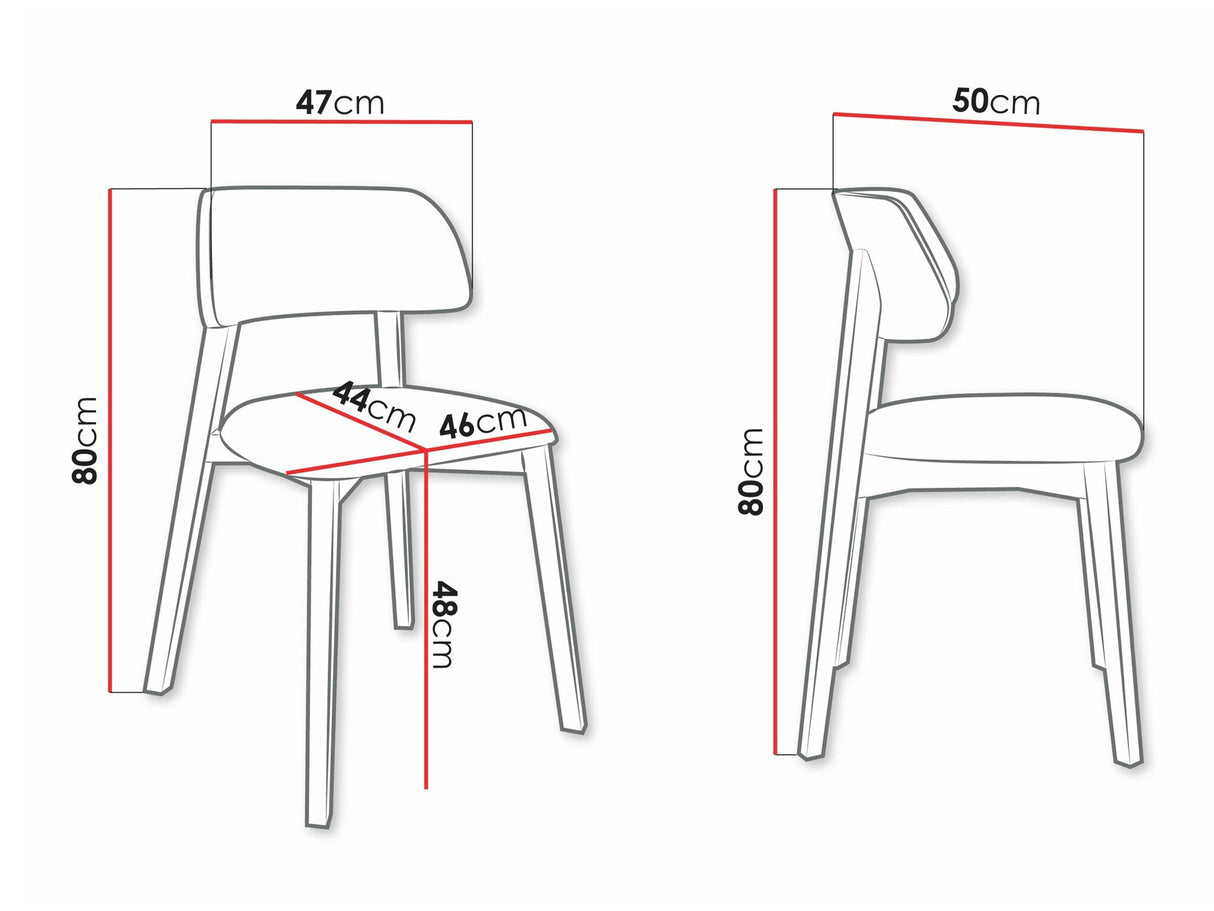 Szék Krzesło DARIO, Fa színe: Fényes fa, Kárpit színe: Magic Velvet 2250