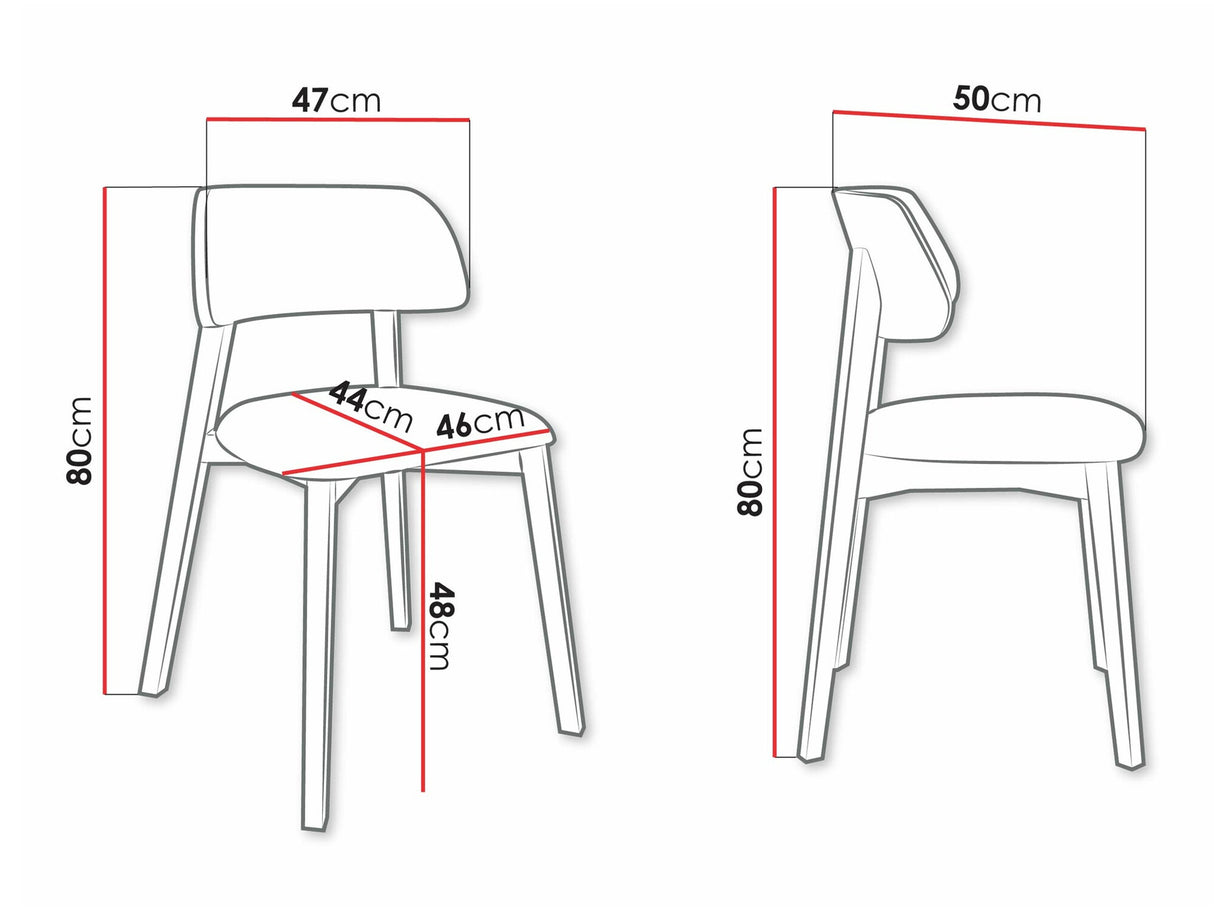 Szék Krzesło DARIO, Fa színe: Fényes fa, Kárpit színe: Magic Velvet 2225