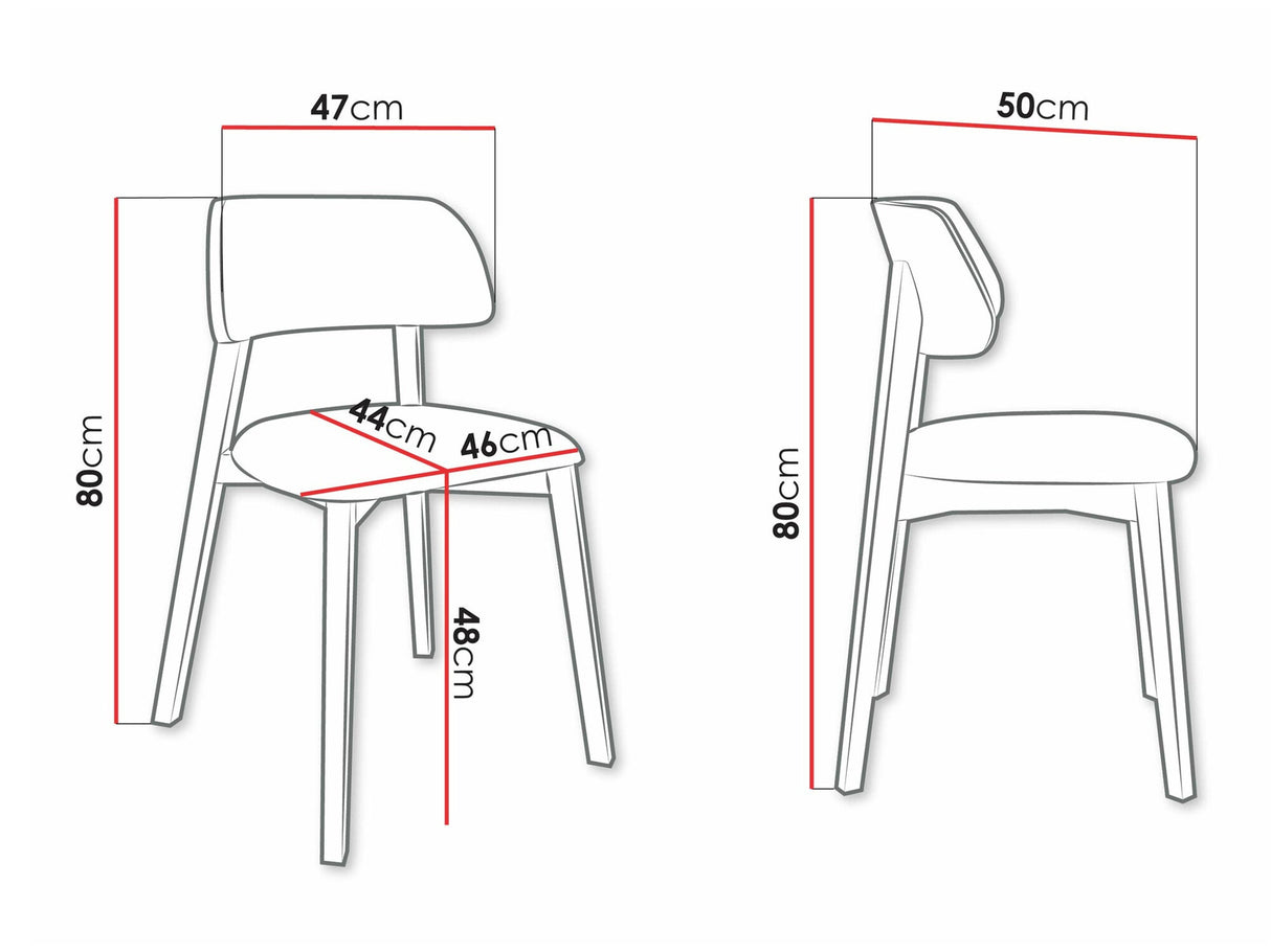 Szék Krzesło DARIO, Fa színe: Fényes fa, Kárpit színe: Magic Velvet 2217