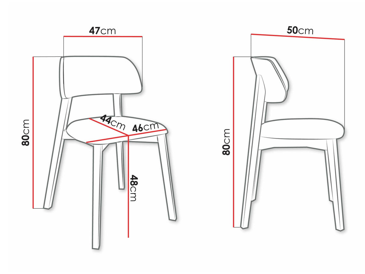 Szék Krzesło DARIO, Fa színe: Fényes fa, Kárpit színe: Magic Velvet 2209