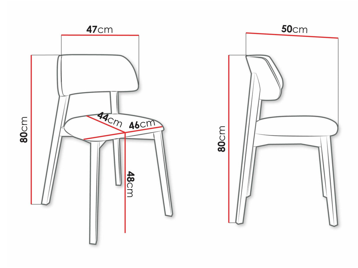 Szék Krzesło DARIO, Fa színe: Dió, Kárpit színe: Magic Velvet 2216