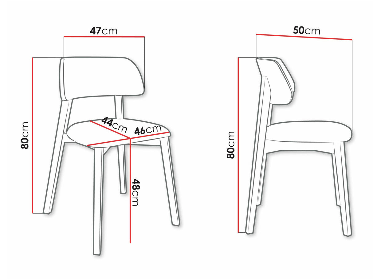 Szék Krzesło DARIO, Fa színe: Dió, Kárpit színe: Magic Velvet 2225
