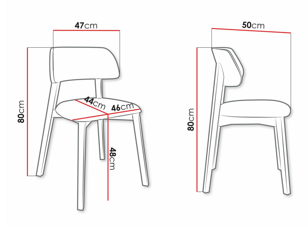 Szék Krzesło DARIO, Fa színe: Dió, Kárpit színe: Magic Velvet 2219