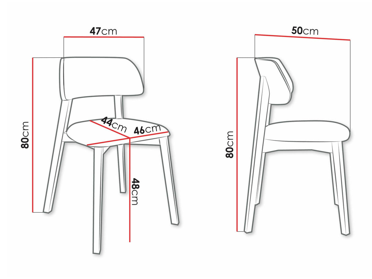 Szék Krzesło DARIO, Fa színe: Fekete, Kárpit színe: Magic Velvet 2216
