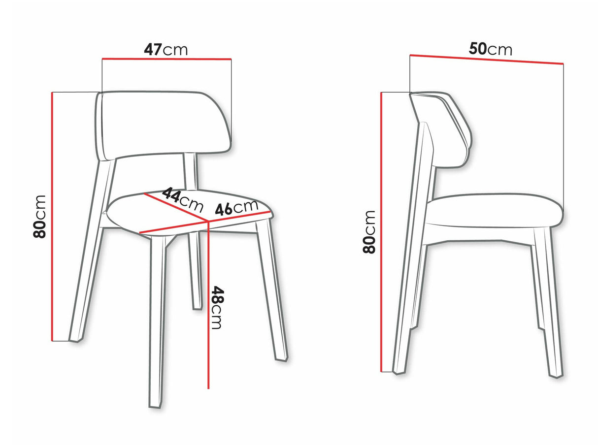 Szék Krzesło DARIO, Fa színe: Fekete, Kárpit színe: Magic Velvet 2240