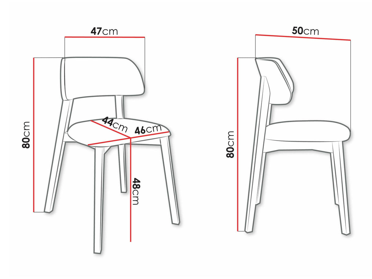 Szék Krzesło DARIO, Fa színe: Fekete, Kárpit színe: Magic Velvet 2209