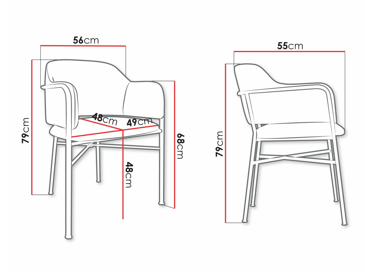 Szék Krzesło DELIVIO, Szín: Fekete + Magic Velvet 2217