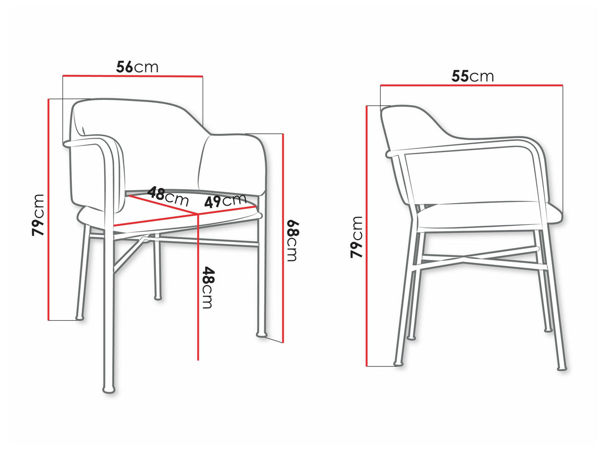 Szék Krzesło DELIVIO, Szín: Fekete + Magic Velvet 2225