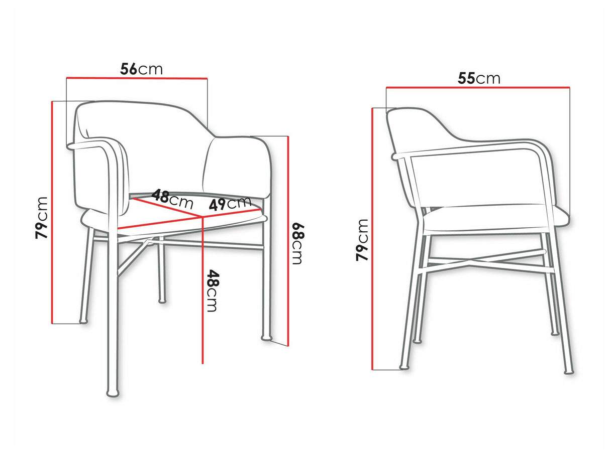Szék Krzesło DELIVIO, Szín: Fekete + Magic Velvet 2240