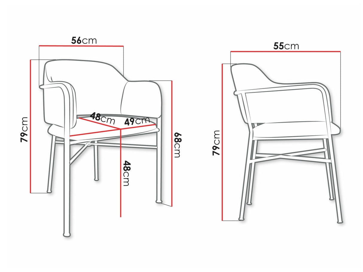 Szék Krzesło DELIVIO, Szín: Fekete + Magic Velvet 2250