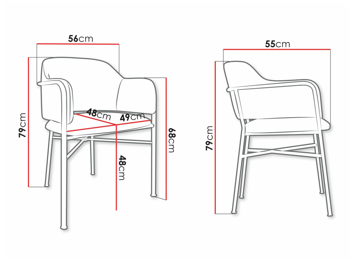 Szék Krzesło DELIVIO, Szín: Fekete + Magic Velvet 2258