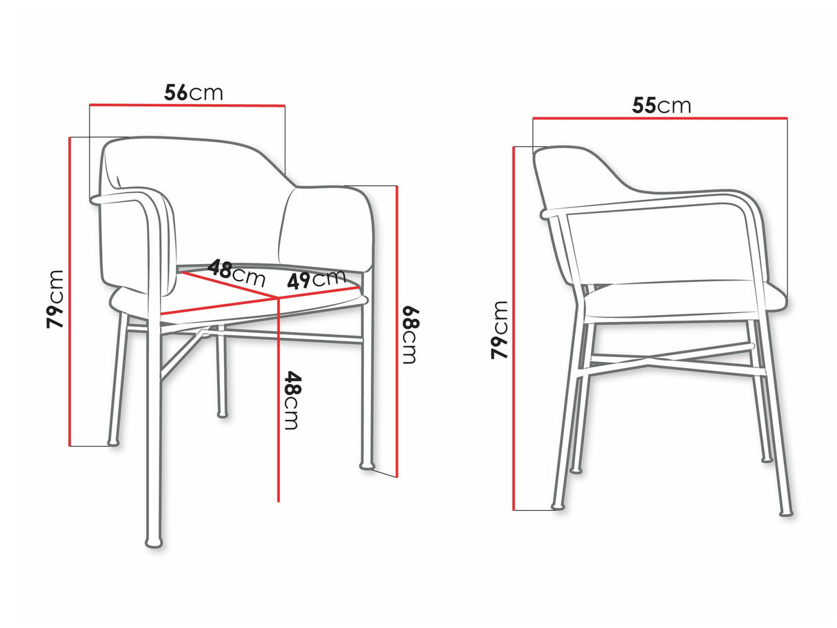 Szék Krzesło DELIVIO, Szín: Fekete + Magic Velvet 2216