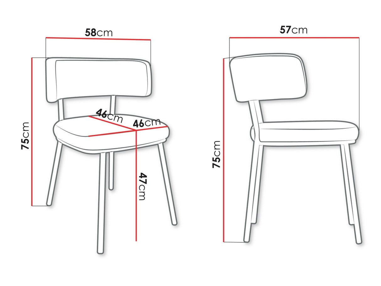 Szék Krzesło IGA, Szín: Fekete + Magic Velvet 2216