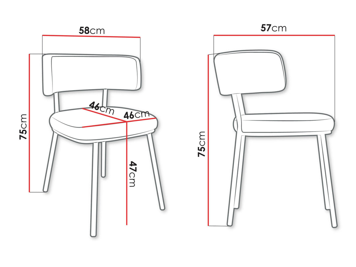 Szék Krzesło IGA, Szín: Fekete + Magic Velvet 2258
