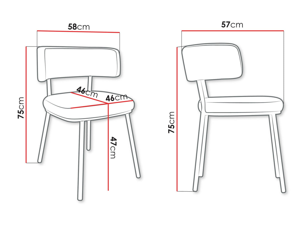 Szék Krzesło IGA, Szín: Fekete + Magic Velvet 2240