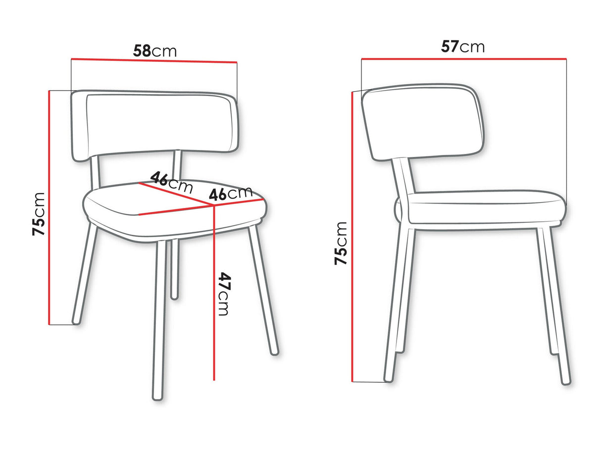 Szék Krzesło IGA, Szín: Fekete + Magic Velvet 2225