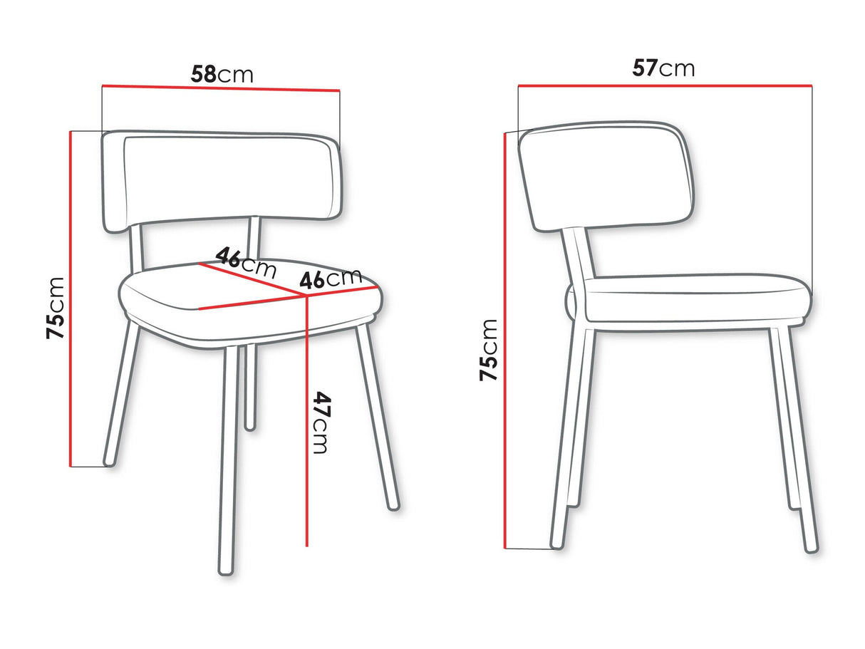 Szék Krzesło IGA, Szín: Fekete + Magic Velvet 2217