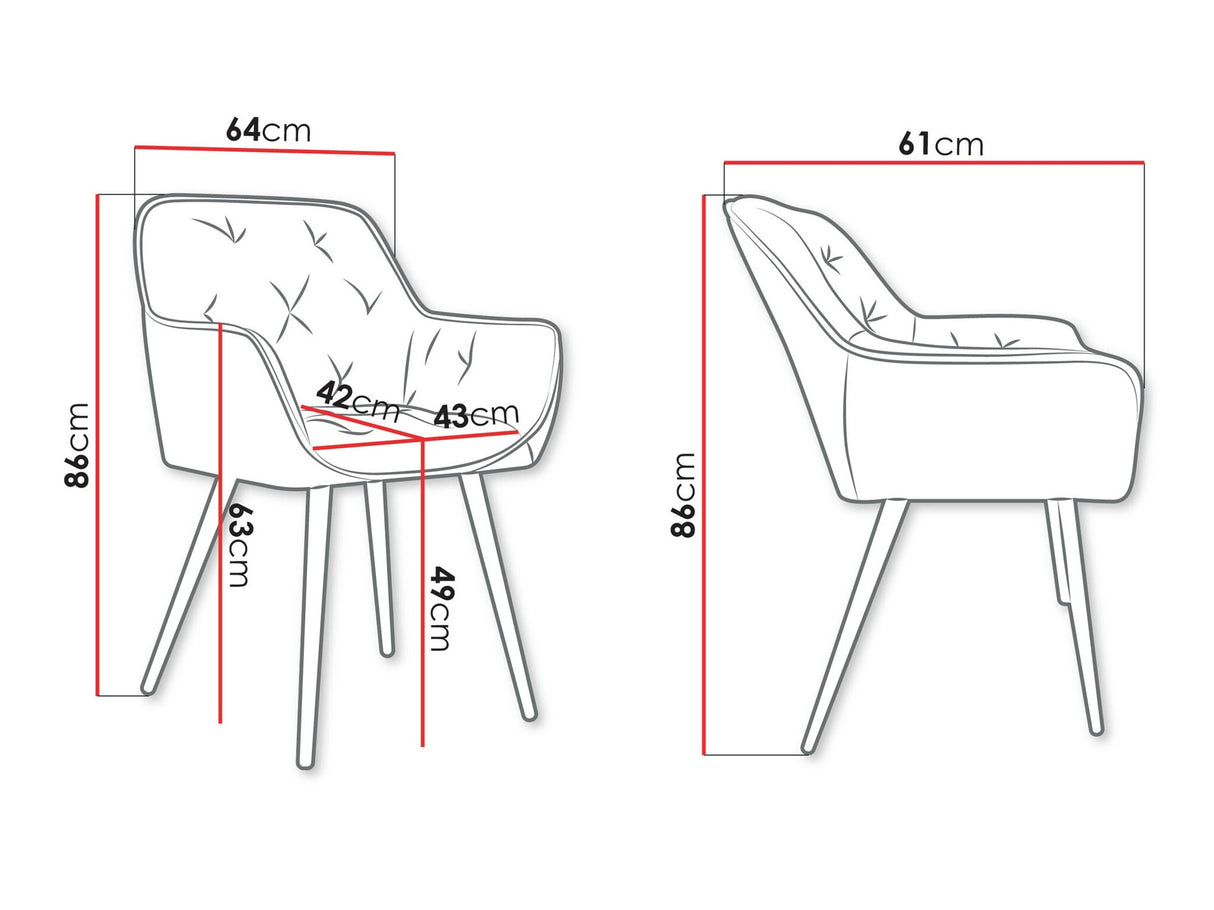 Szék Krzesło NEVADA, Szín: Fekete + Magic Velvet 2258