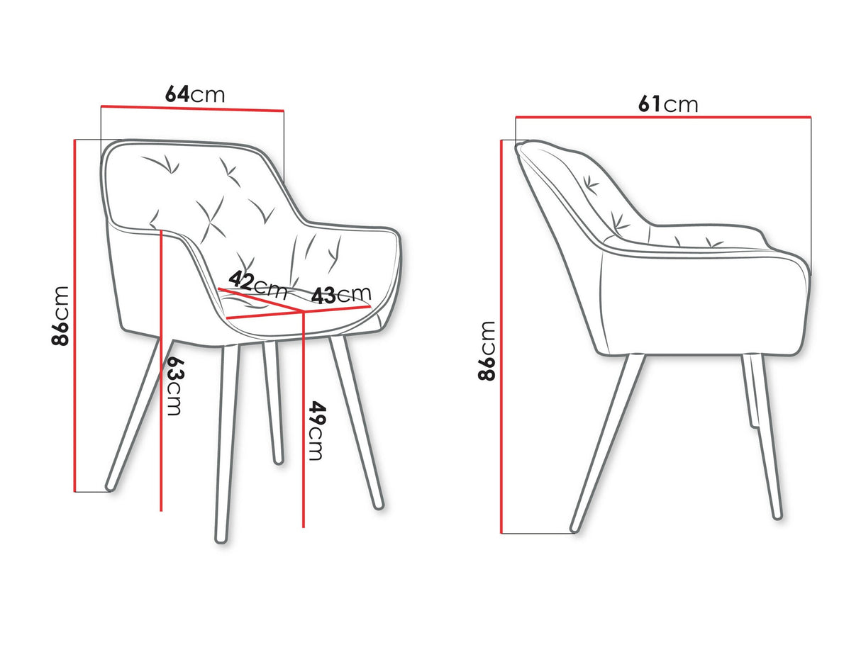 Szék Krzesło NEVADA, Szín: Fekete + Magic Velvet 2250