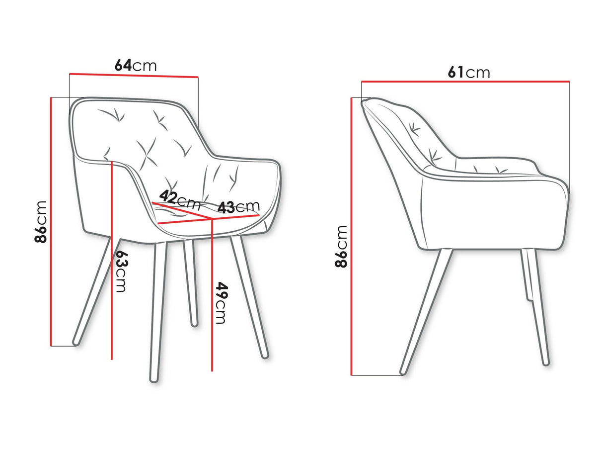 Szék Krzesło NEVADA, Szín: Fekete + Magic Velvet 2225