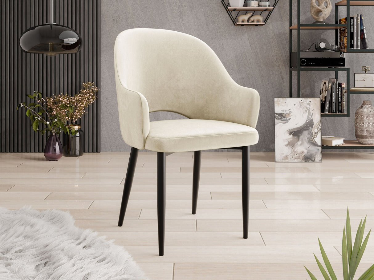 Szék Krzesło ROSA, Szín: Fekete + Magic Velvet 2250