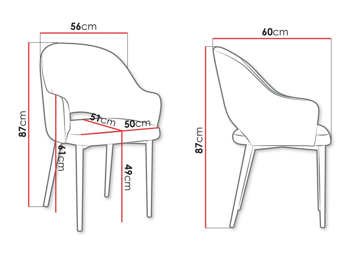 Szék Krzesło ROSA, Szín: Fekete + Magic Velvet 2209