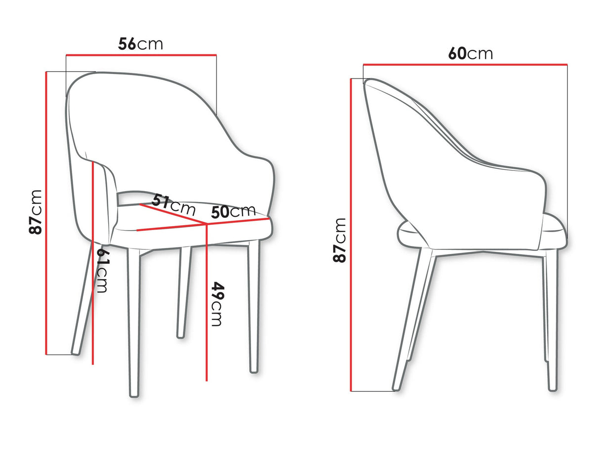 Szék Krzesło ROSA, Szín: Fekete + Magic Velvet 2219