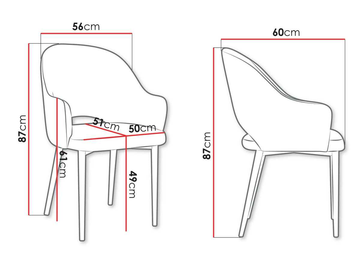 Szék Krzesło ROSA, Szín: Fekete + Magic Velvet 2225
