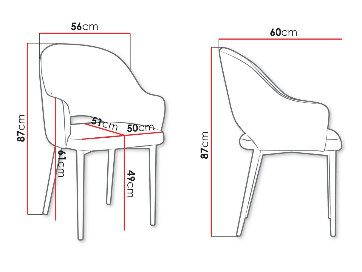 Szék Krzesło ROSA, Szín: Fekete + Magic Velvet 2250