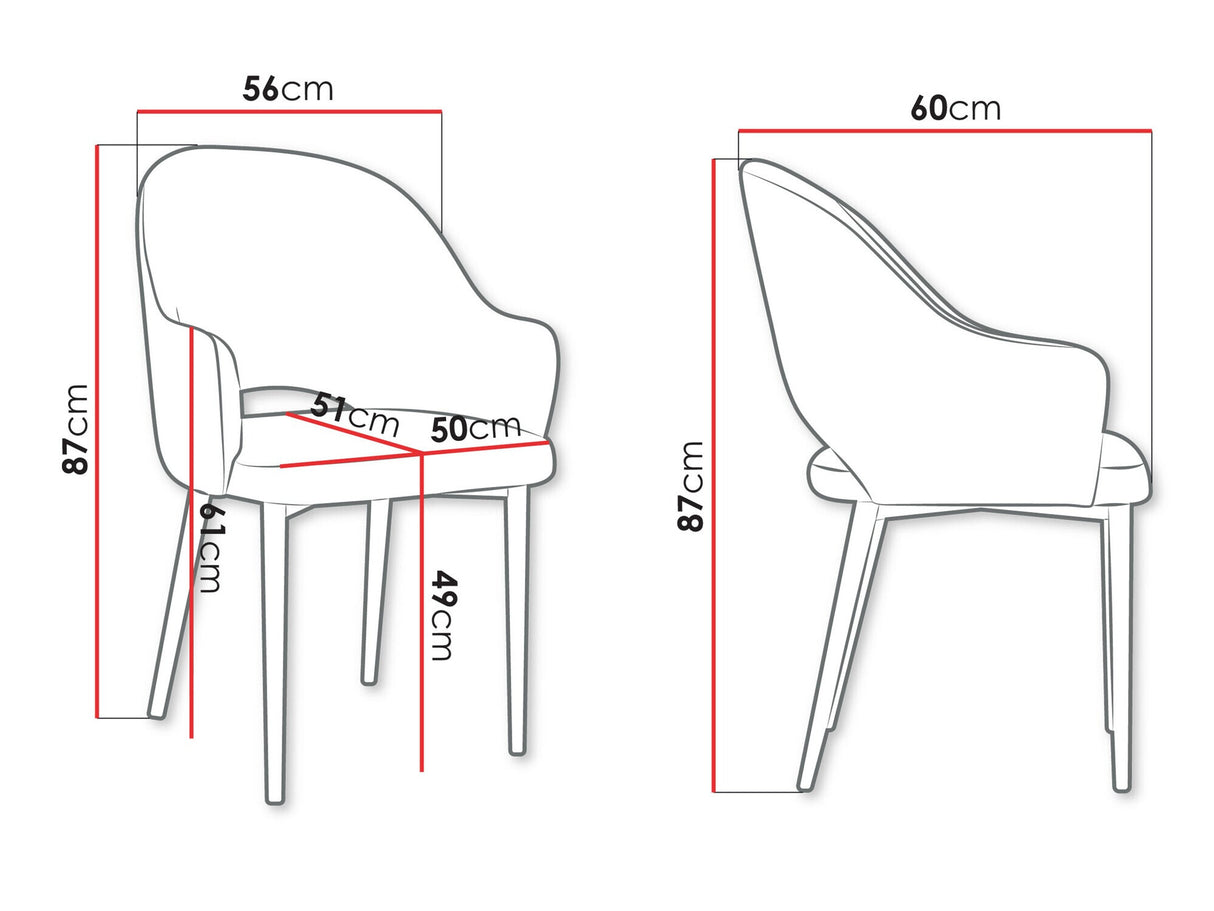 Szék Krzesło ROSA, Szín: Fekete + Magic Velvet 2258