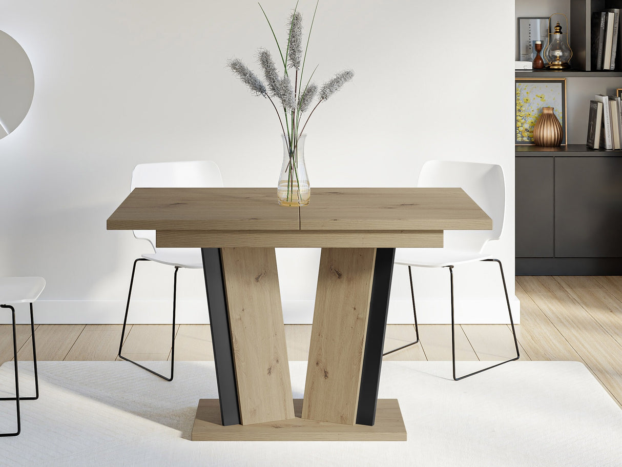 Asztal Stół DOHA 2 Artisan + Czarny (Artisan tölgy)