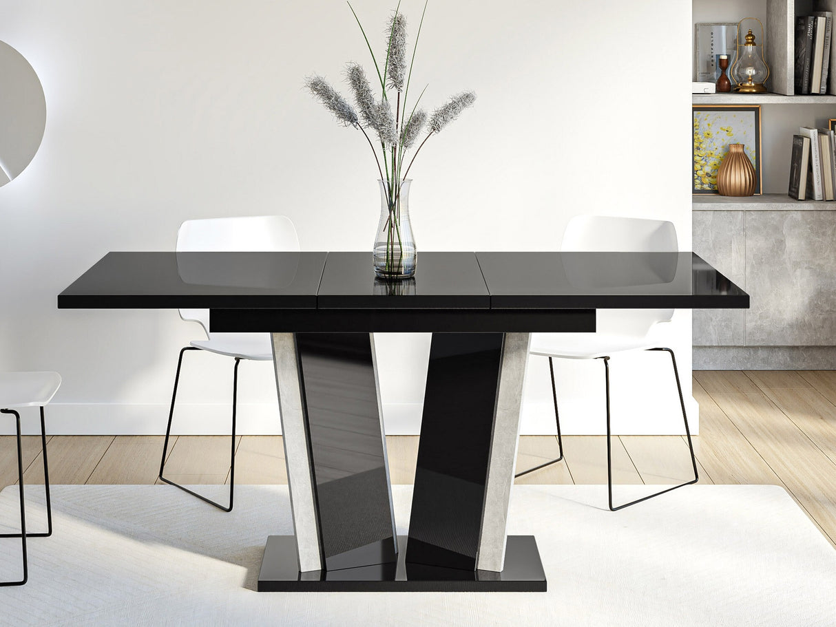 Asztal Stół DOHA 2 Artisan + Czarny (Artisan tölgy)