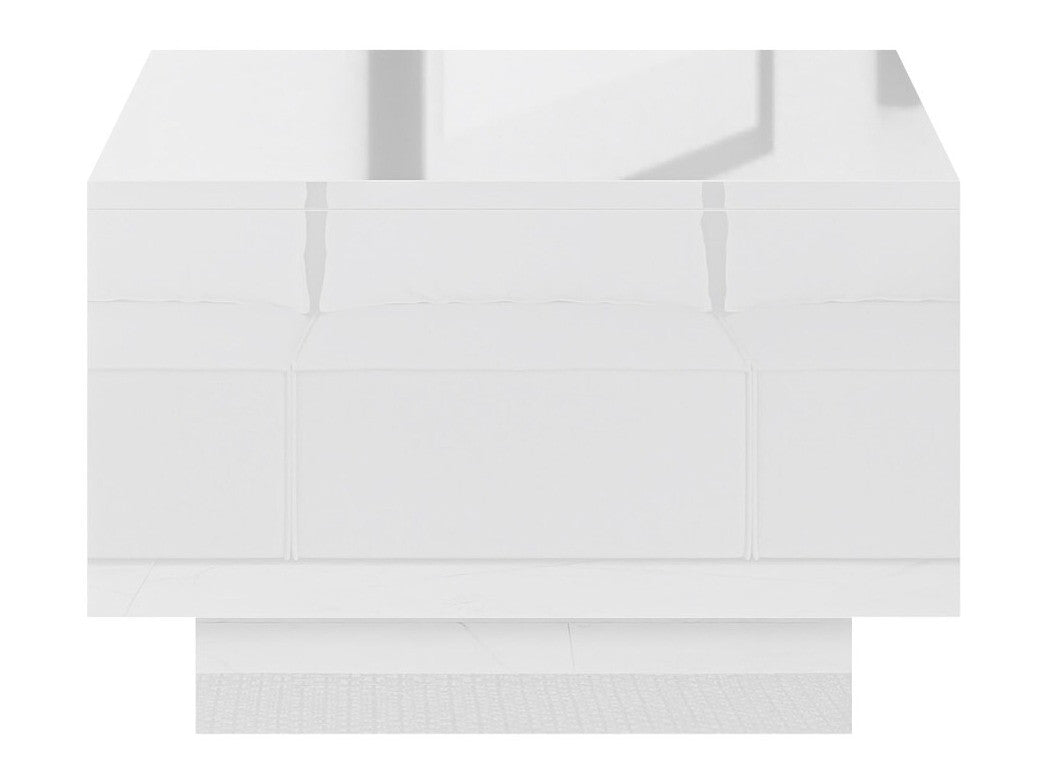 Dohányzóasztal Stolik kawowy MOON 60x60 Biały połysk (Fényes fehér)