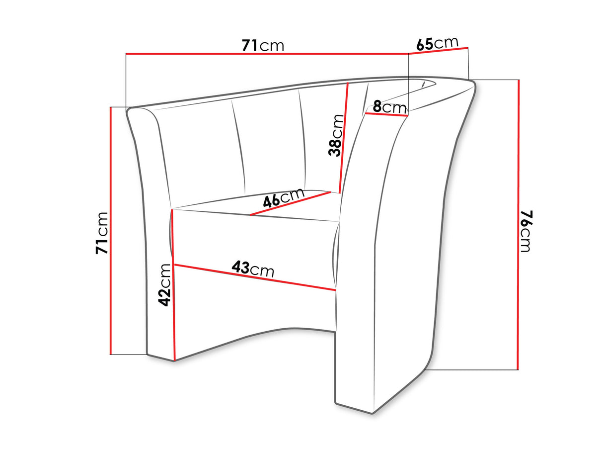 Fotel Fotel NIKO, Szín: Velo 633