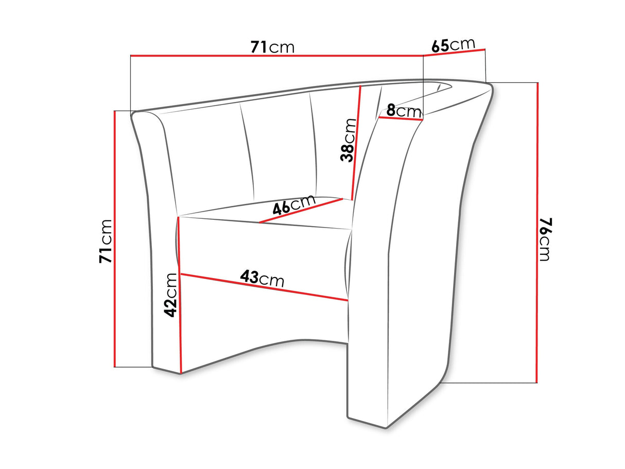 Fotel Fotel NIKO, Szín: Velo 623