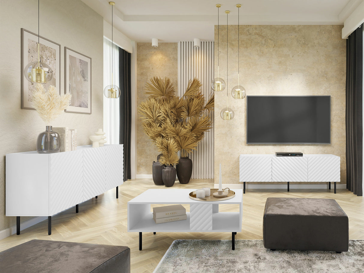 Nappali szett Meble LUCCA I, Szín: Fehér