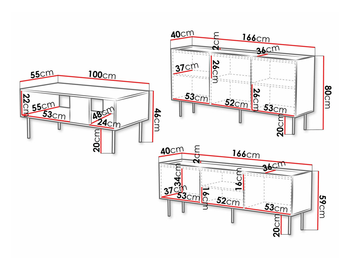 Nappali szett Meble LUCCA I, Szín: Kasmír