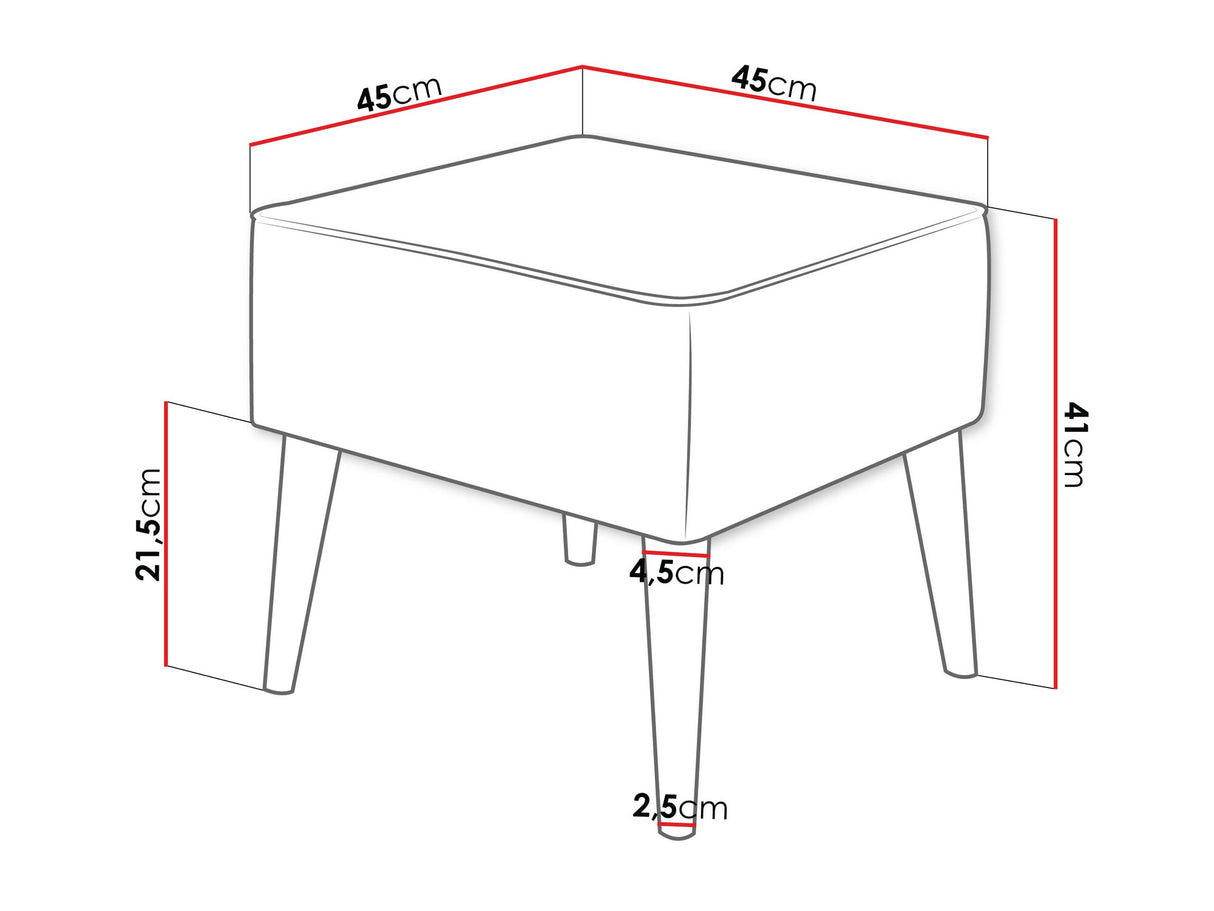 Puff Podnóżek ESTJANO, Szín: Poso 110