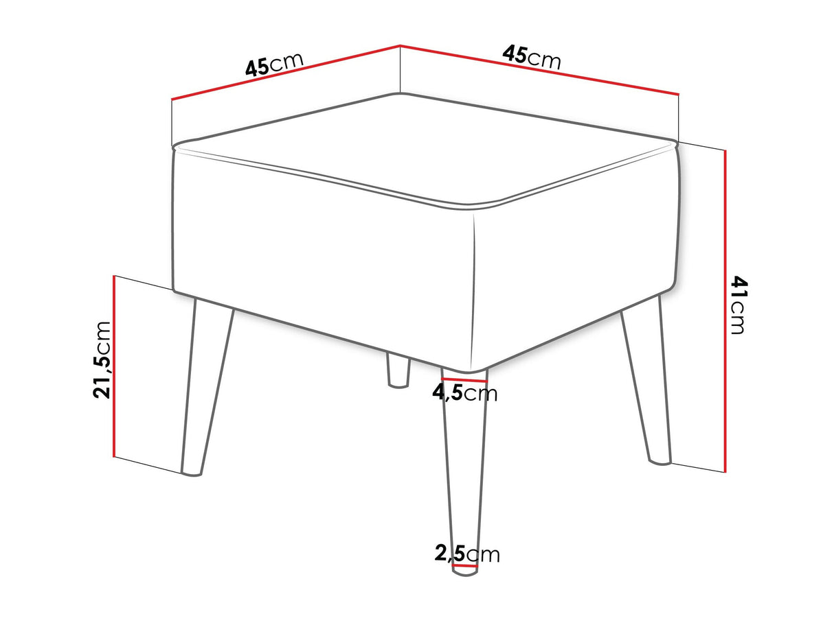 Puff Podnóżek ESTJANO, Szín: Poso 100