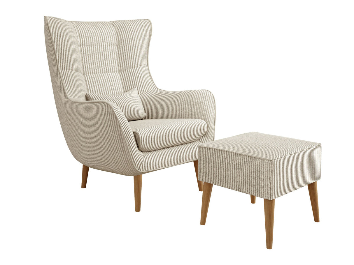 Fotel Fotel ESTJANO z podnóżkiem, Szín: Poso 100