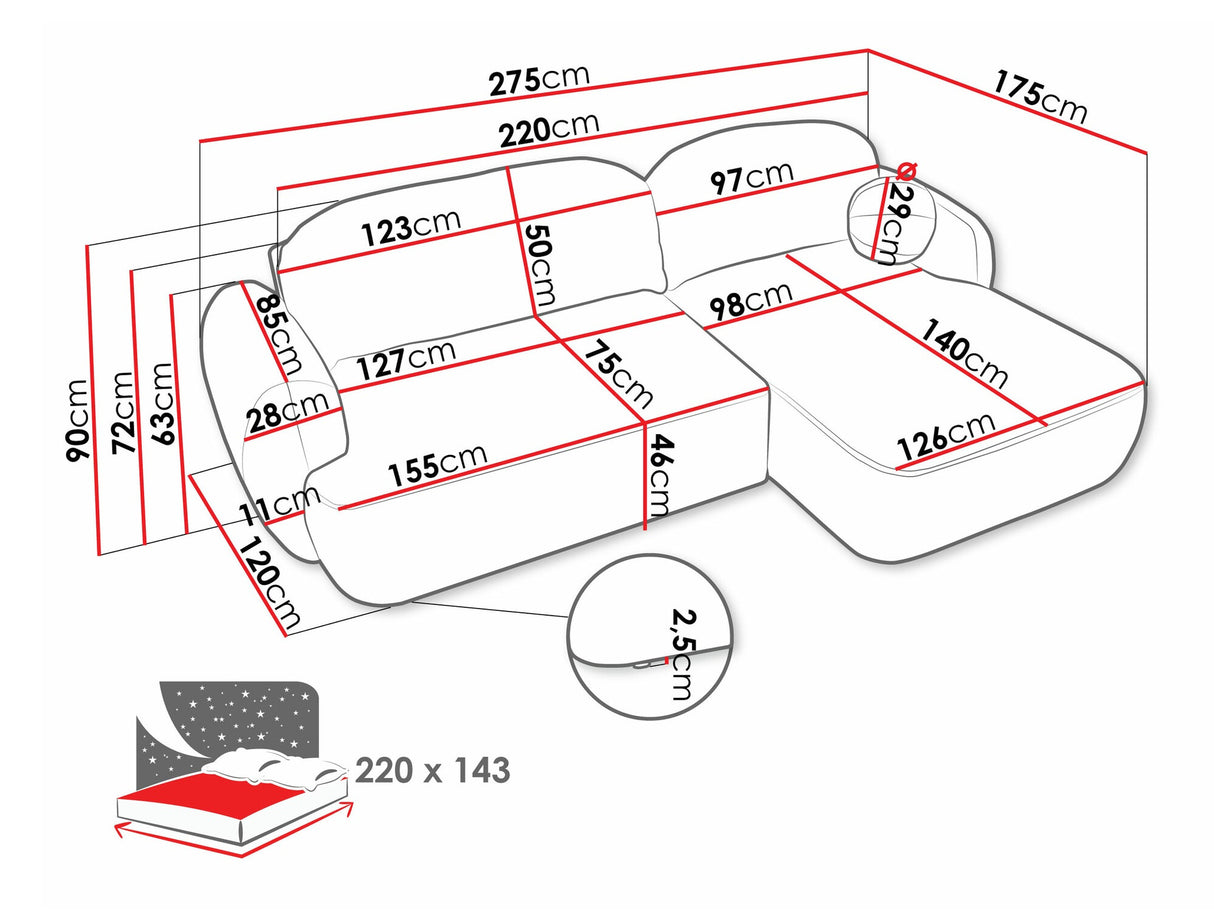 Sarokkanapé Narożnik MAYO Now Or Never 03, Változatok: Balos