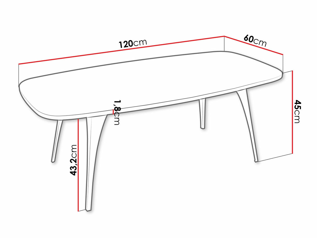 Dohányzóasztal Stolik kawowy FABIOLA, Szín: Kézműves aranytölgy