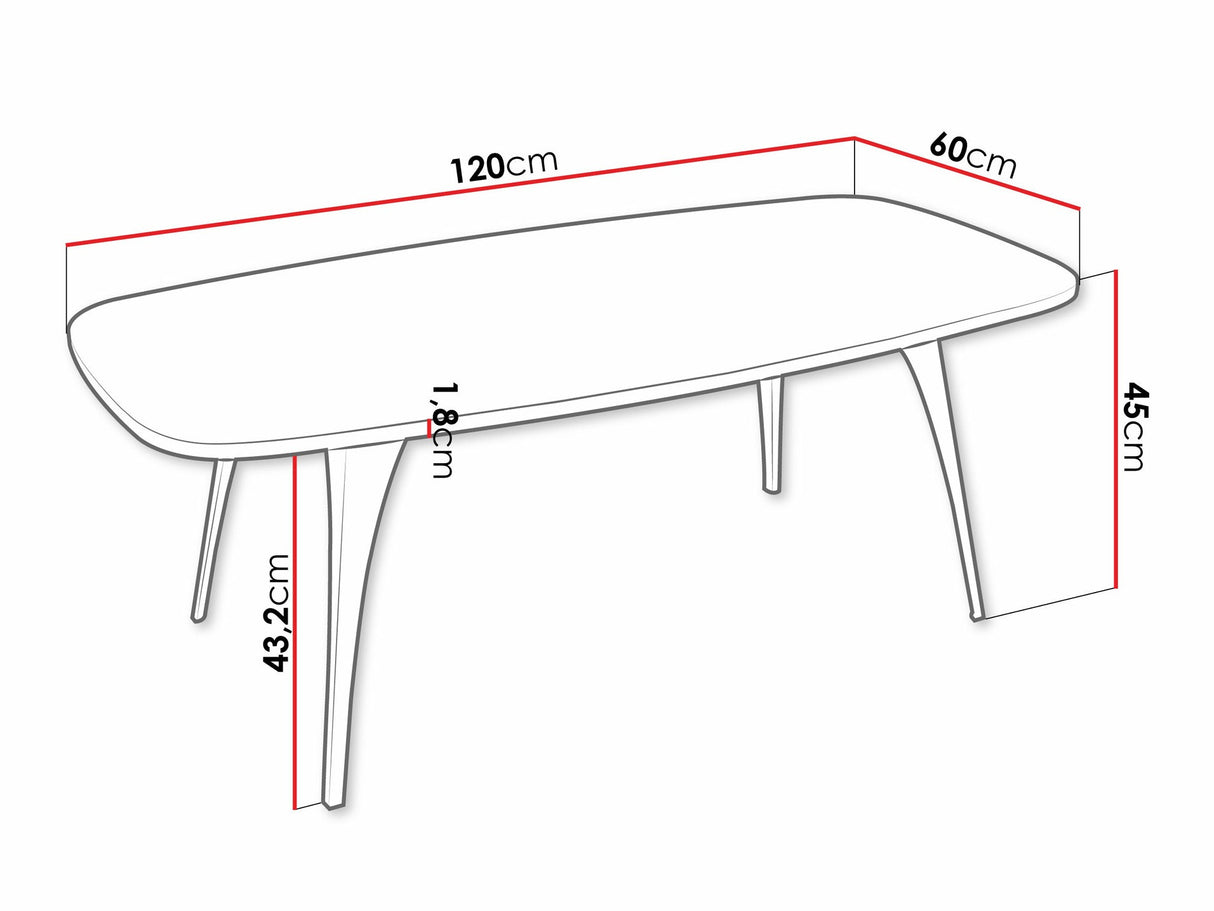 Dohányzóasztal Stolik kawowy FABIOLA, Szín: Fehér márvány