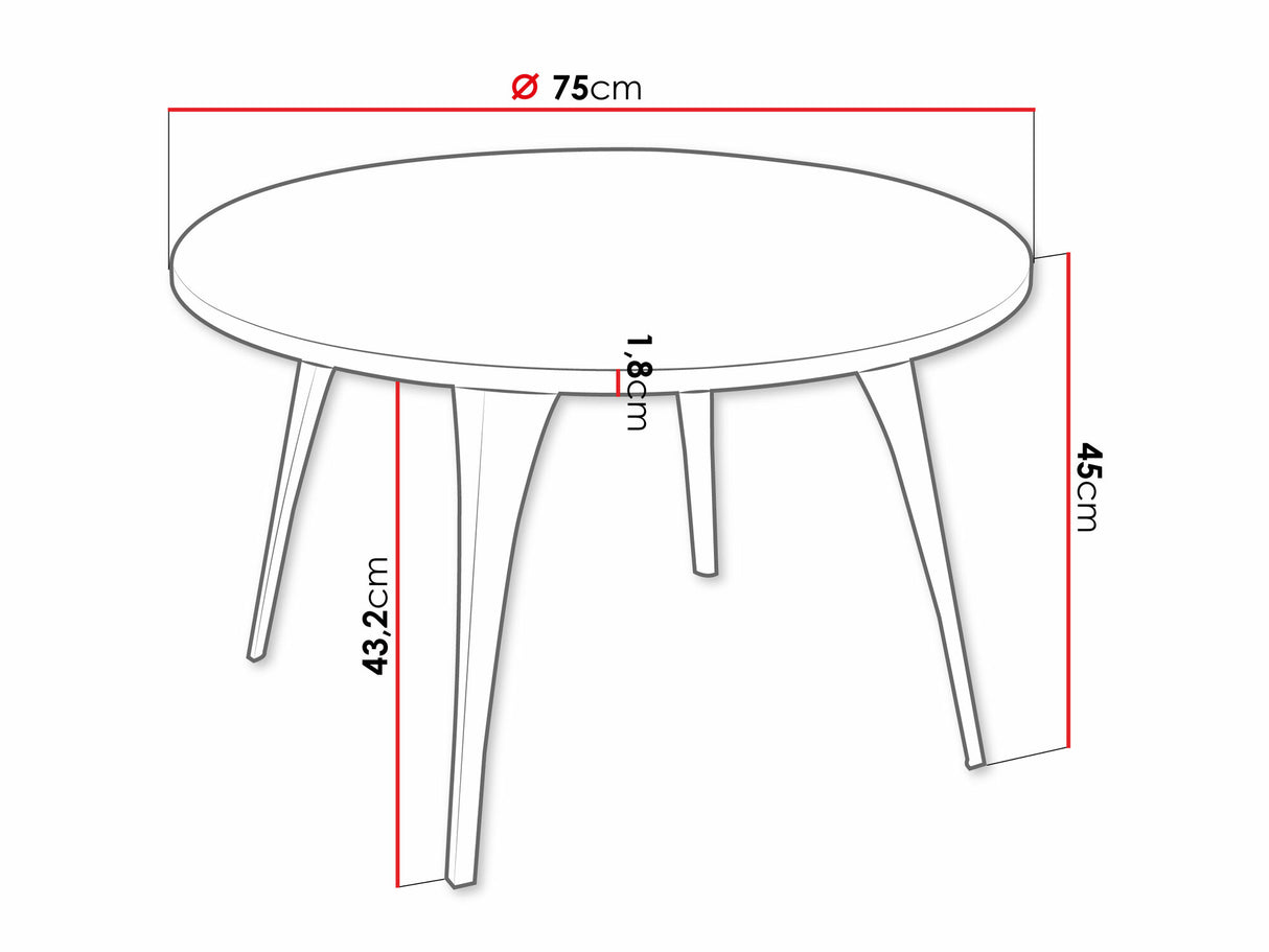 Dohányzóasztal Stolik kawowy FRIDA, Szín: Fekete