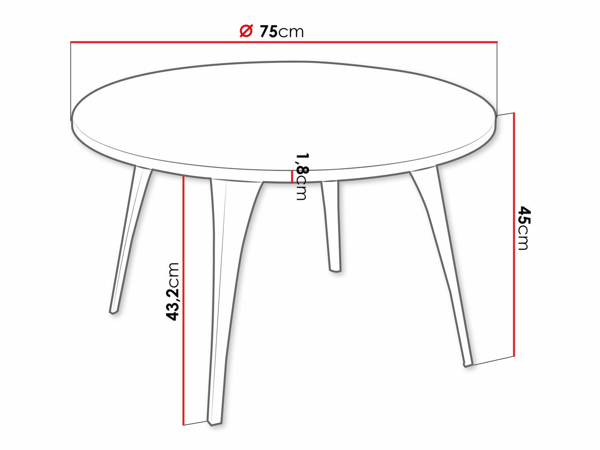 Dohányzóasztal Stolik kawowy FRIDA, Szín: Fekete márvány